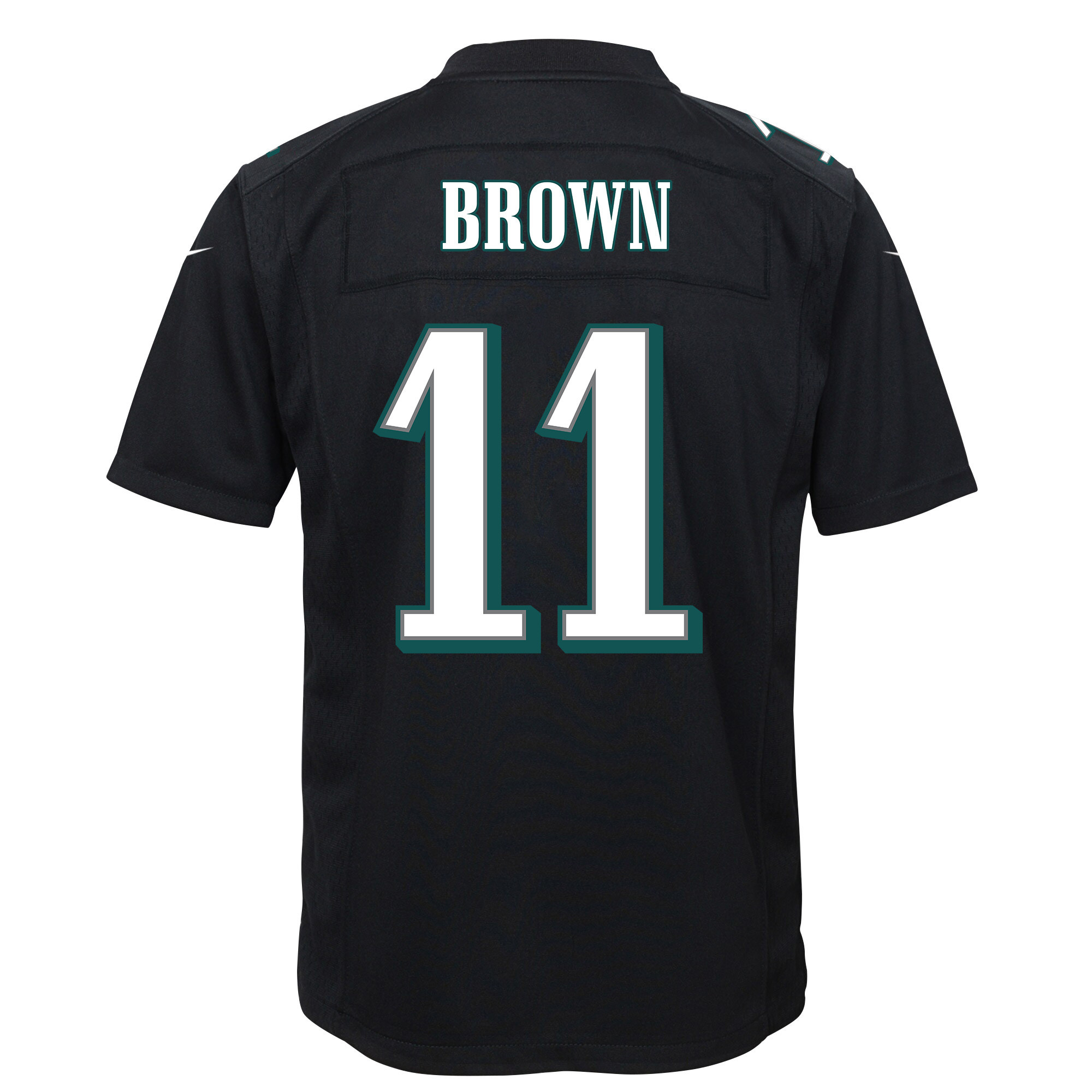 A.J. Brown 11 Philadelphia Eagles Super Bowl LVII Champions 2 Stars Youth Game Stitched Jersey – Black