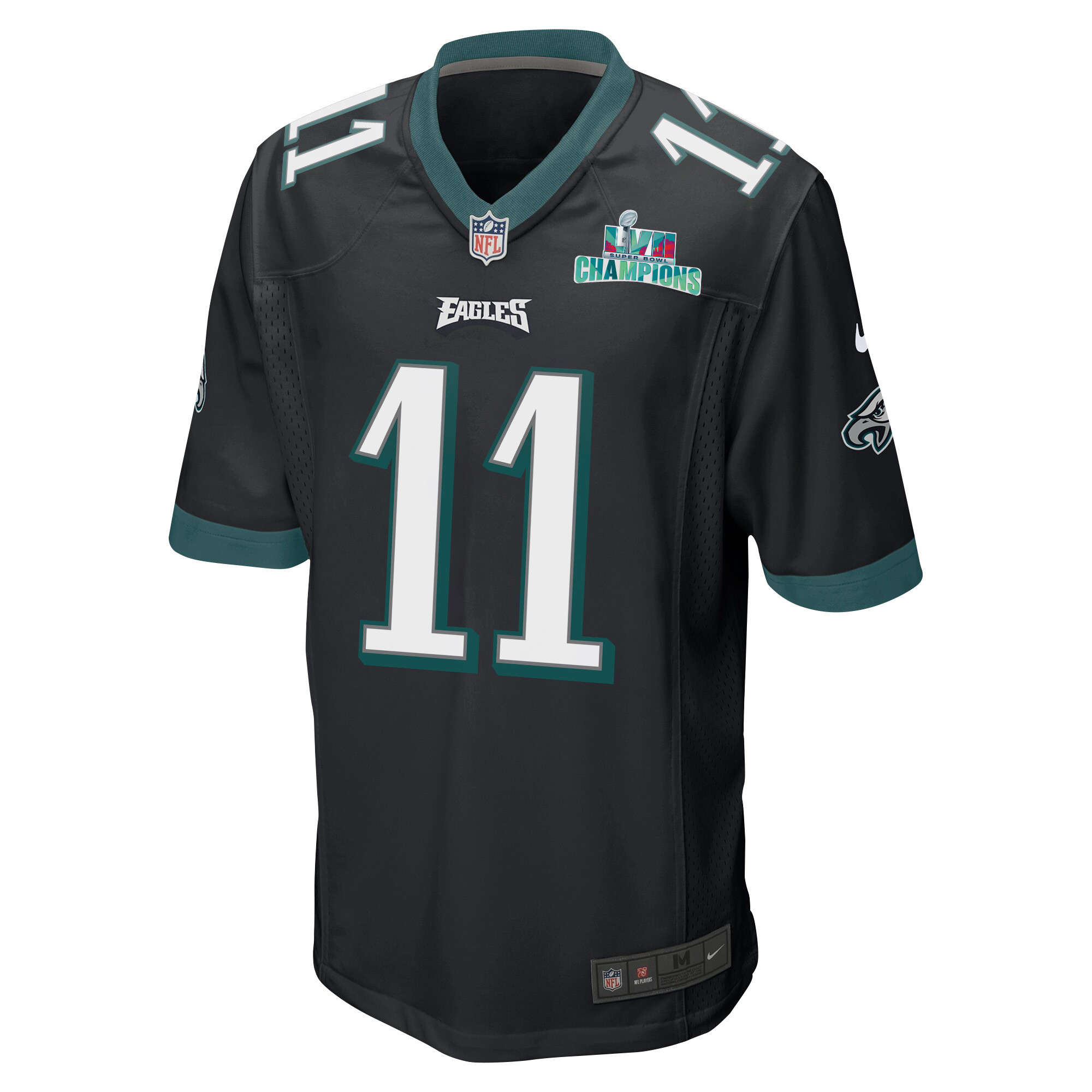 A.J. Brown 11 Philadelphia Eagles Super Bowl LVII Champions Men Game Stitched Jersey – Black