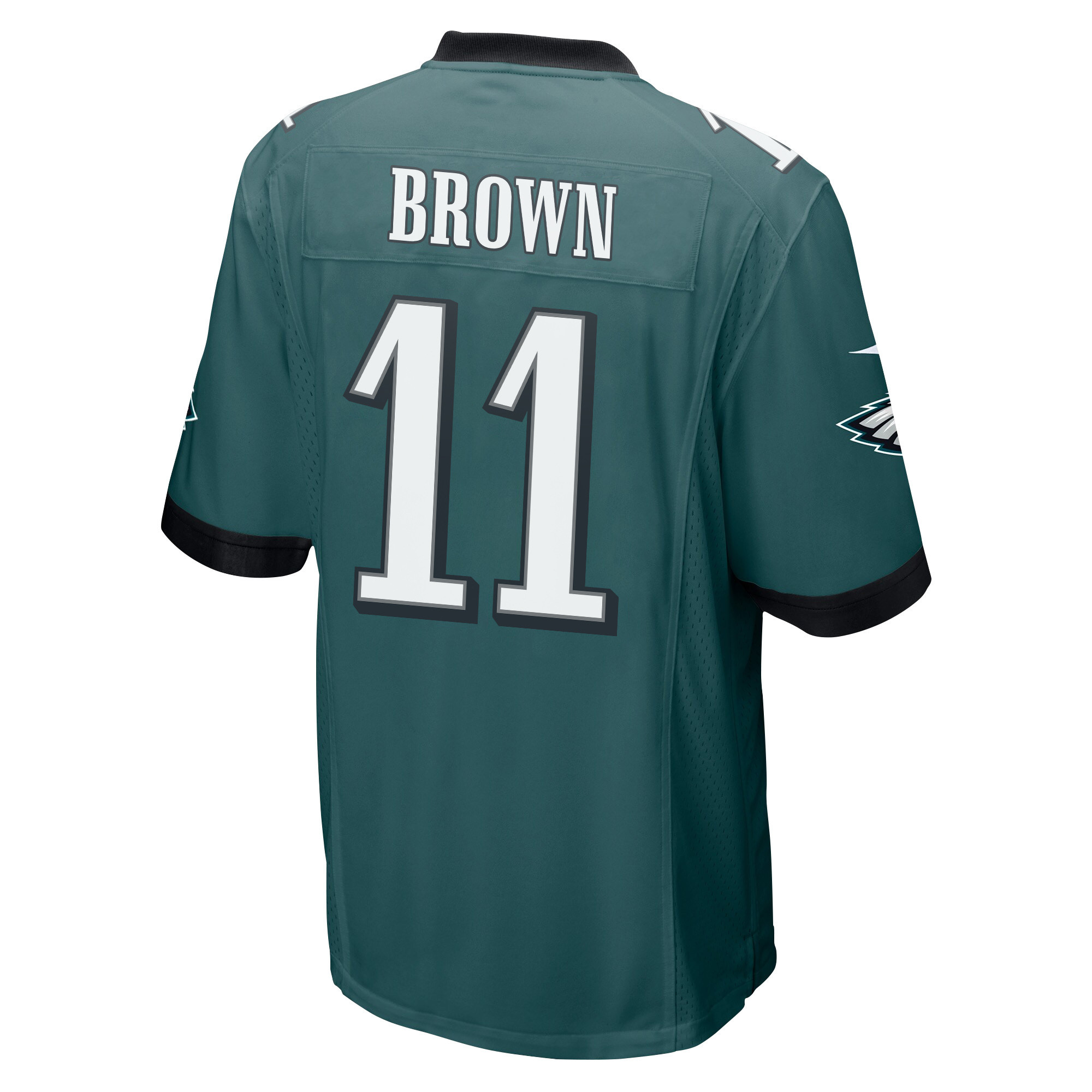 A.J. Brown 11 Philadelphia Eagles Super Bowl LVII Champions Men Game Stitched Jersey – Midnight Green