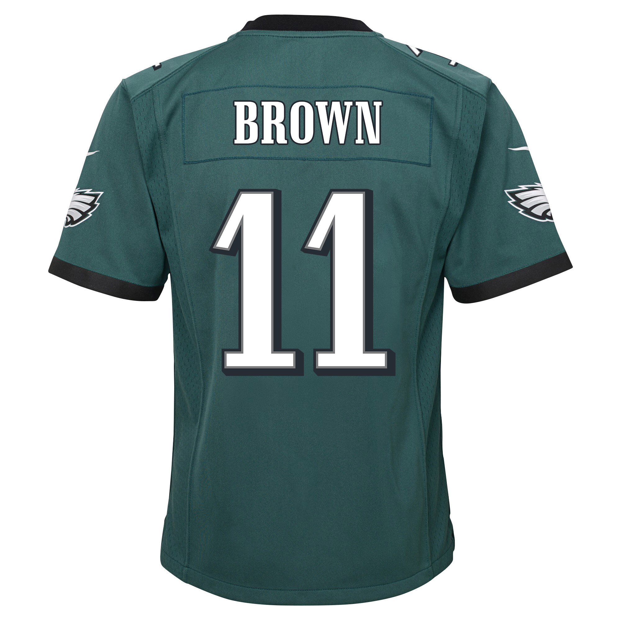 A.J. Brown 11 Philadelphia Eagles Super Bowl LVII Champions Youth Game Stitched Jersey – Midnight Green