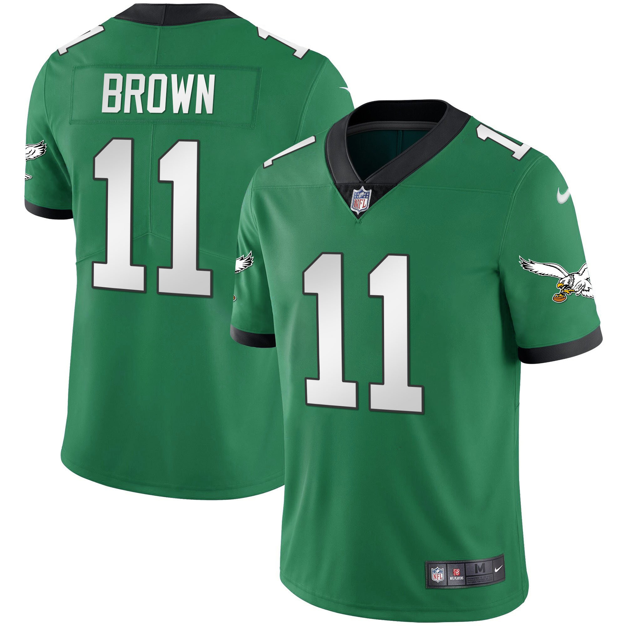 A.J. Brown Men's Philadelphia Eagles Kelly Green Gold Green Limited Jersey - All Stitched