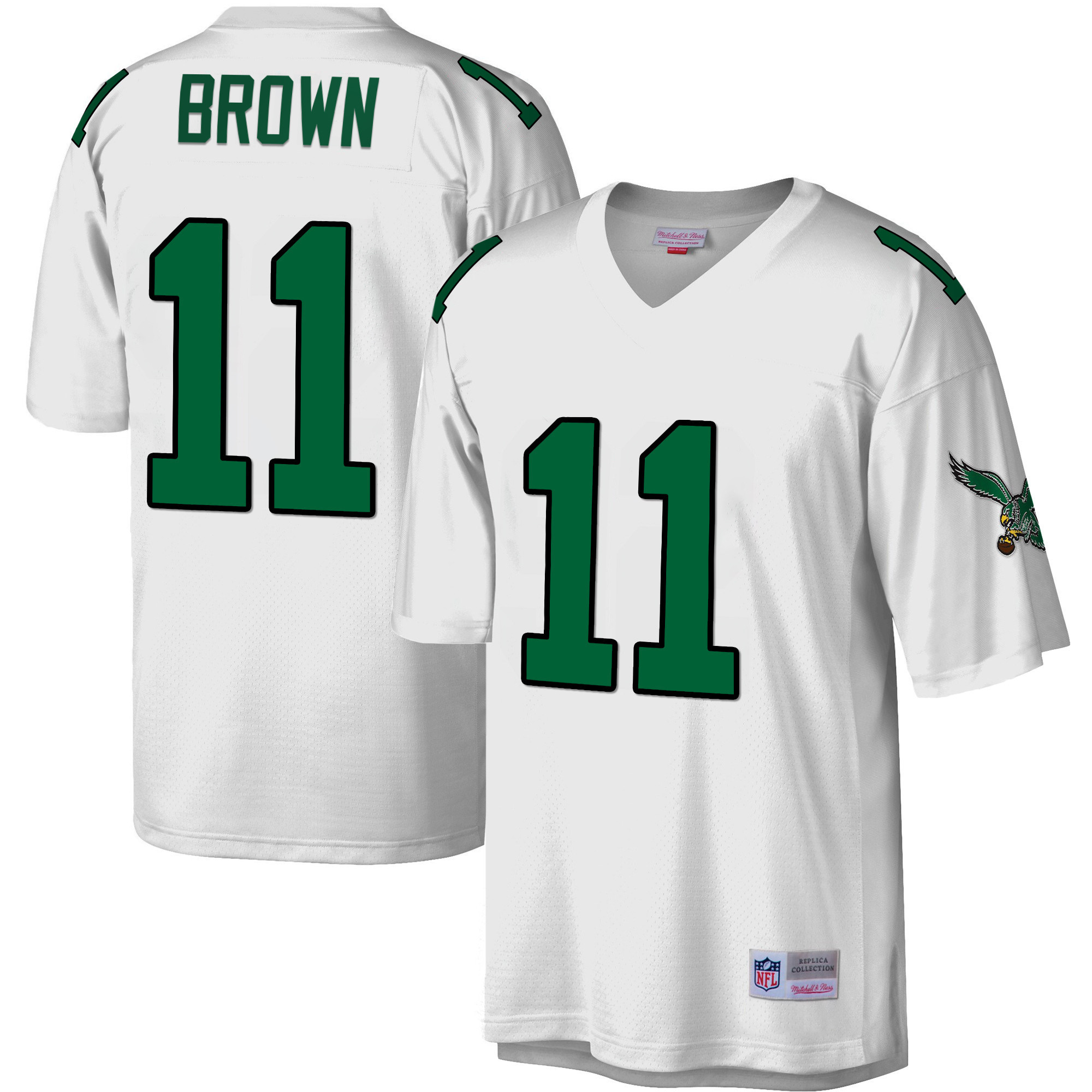 A.J. Brown Philadelphia Eagles Big & Tall 1990 Legacy White Jersey - All Stitched