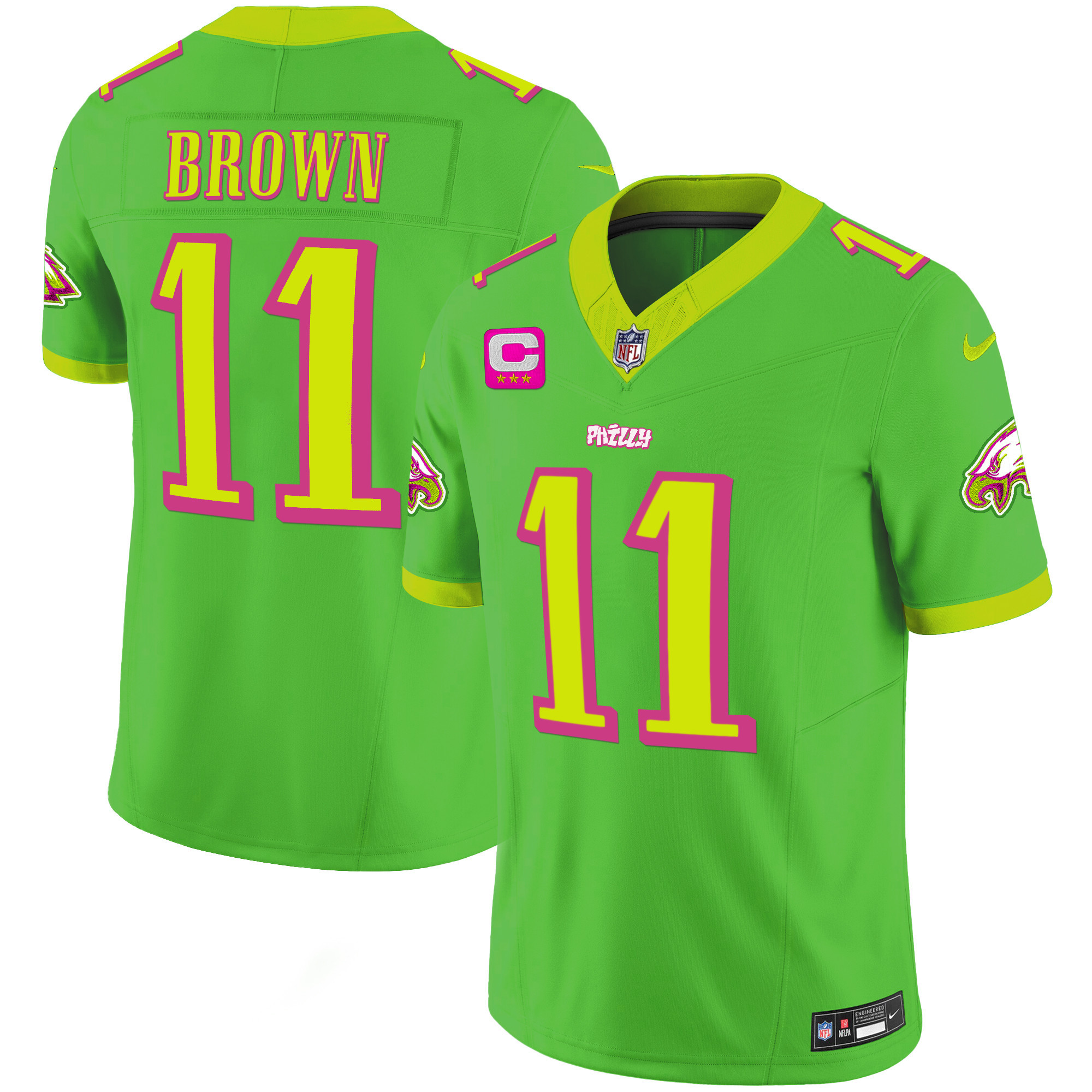 A.J. Brown Philadelphia Eagles City Edition Vapor Jersey - All Stitched