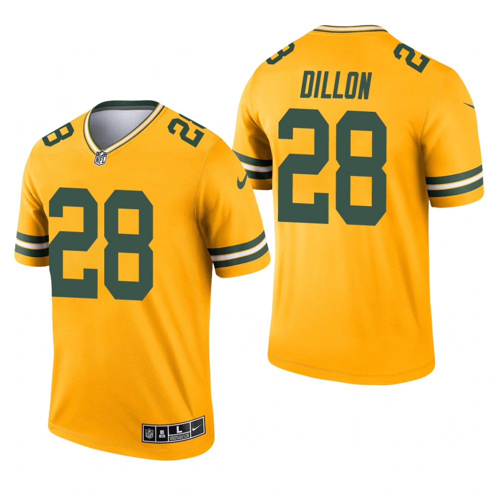 A.J. Dillon Green Bay Packers Gold Jersey Inverted Legend – Men’s
