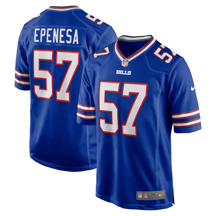 A.J. Epenesa 57 Buffalo Bills Game Player Stitched Jersey – Royal