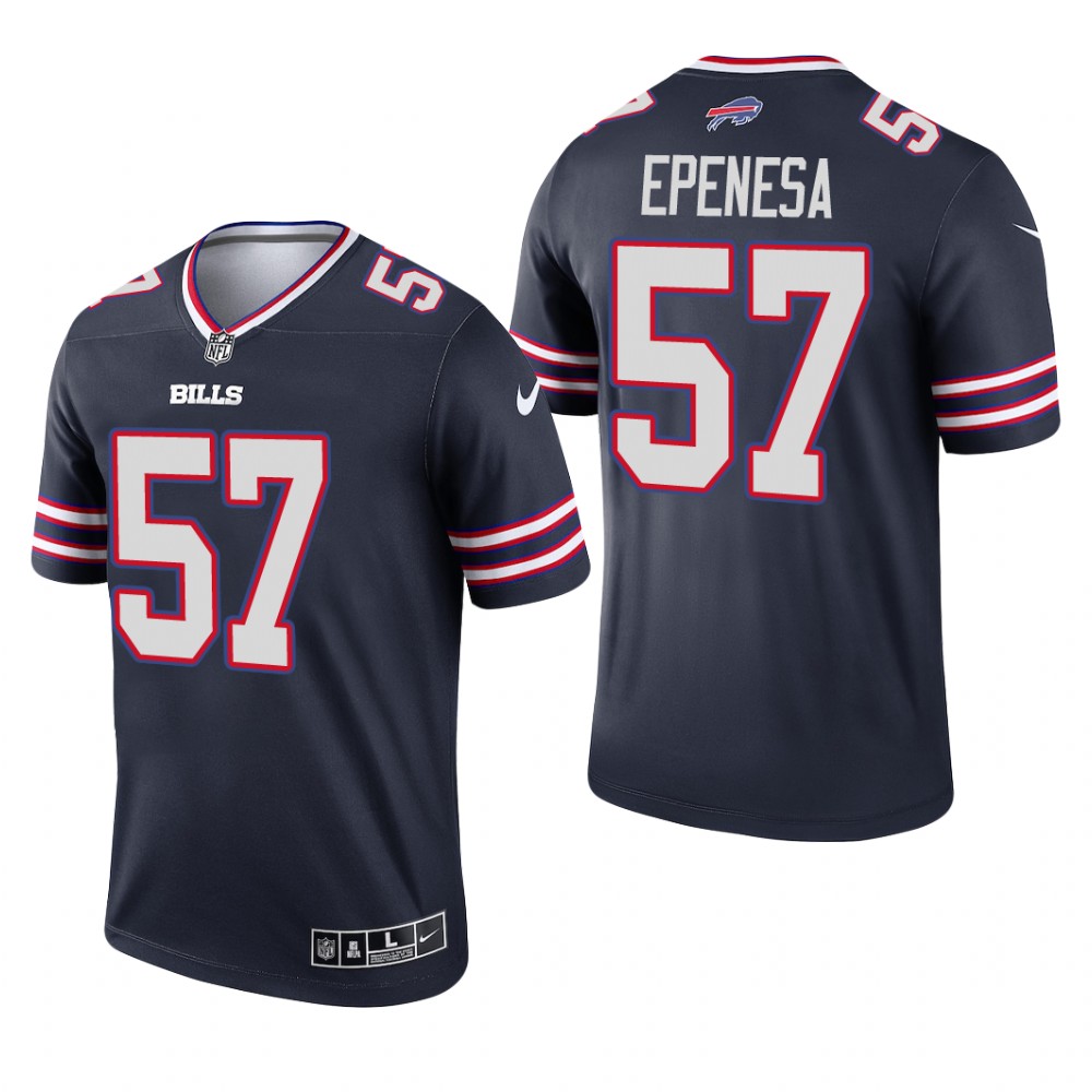 A.J. Epenesa Buffalo Bills Navy Jersey Inverted Legend – Men’s
