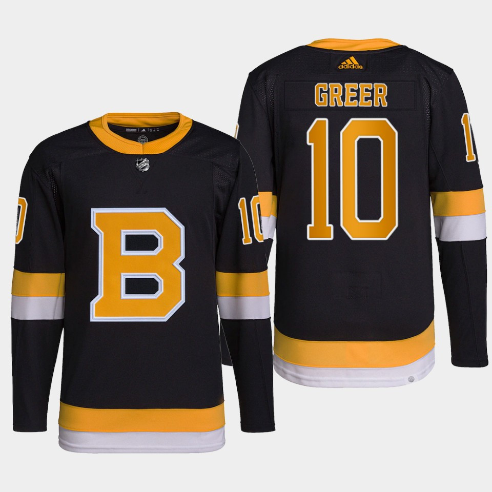 A.J. Greer 10 Boston Bruins Black Stitched Jersey Alternate
