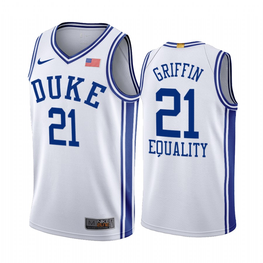 A.J. Griffin Duke Blue Devils White Jersey Home 2022 NBA Draft top prospect