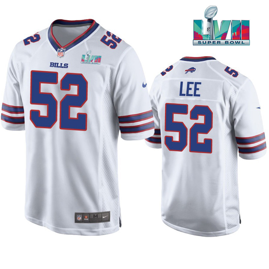 A.J. Klein 52 Buffalo Bills Super Bowl LVII Away Player Men Stitched Jersey – White Stitched Jersey