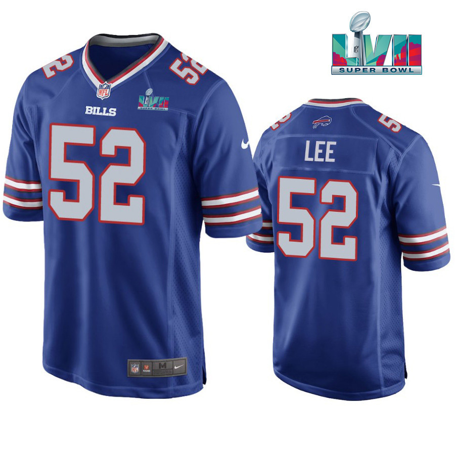 A.J. Klein 52 Buffalo Bills Super Bowl LVII Logo Game Player Men Stitched Jersey – Royal Stitched Jersey