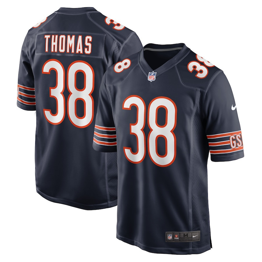A.J. Thomas Chicago Bears Stitched Jersey – Navy