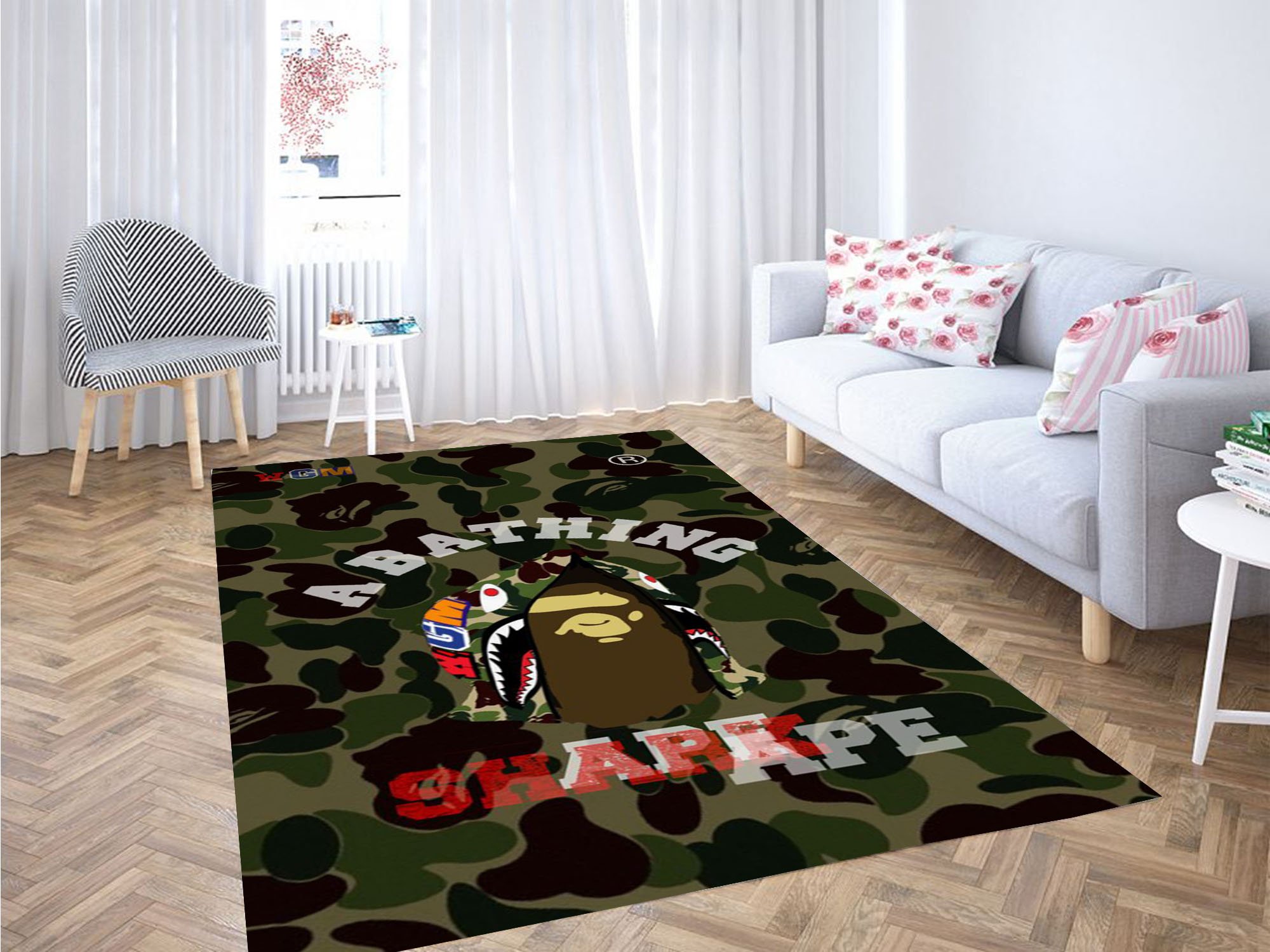 A Bathing Shark Ape Carpet Rectangle Rug