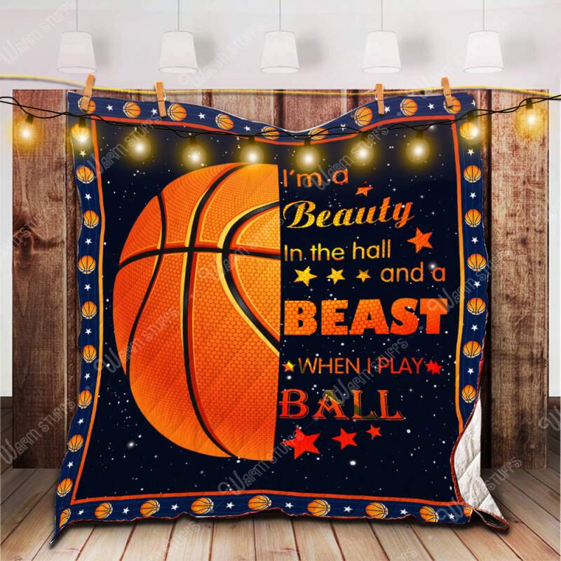 A Beast When Play Basketball 3D Quilt Blanket