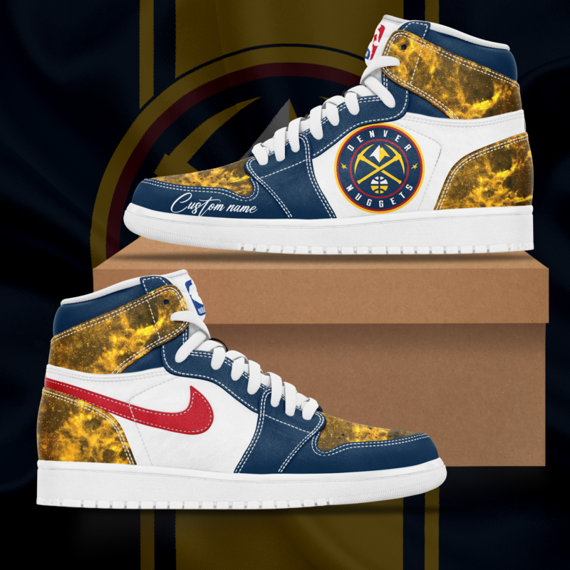 A Denver Nuggets AJ1 Custom Name Shoes