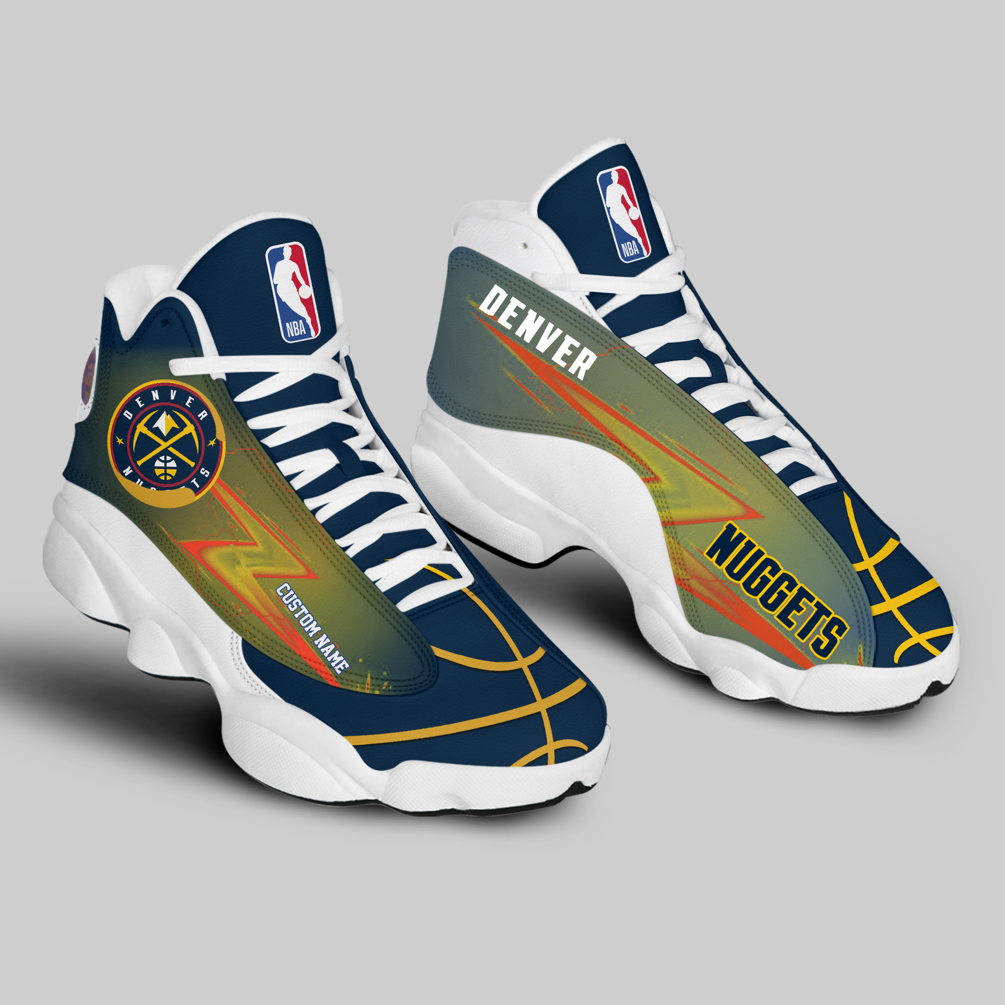 A Denver Nuggets Custom Name Shoes
