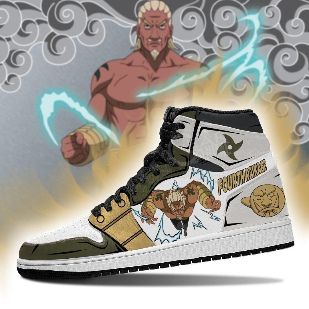 A Fourth Raikage JD1s Sneakers Anime Shoes, Air Jordan Hightop