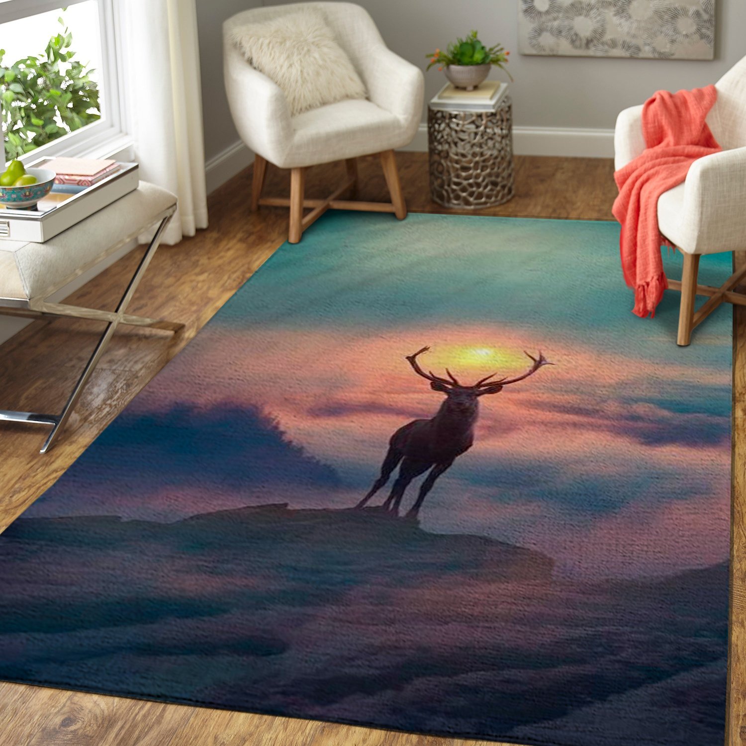 A Lonely Deer Area Limited Edition Rectangle Rug