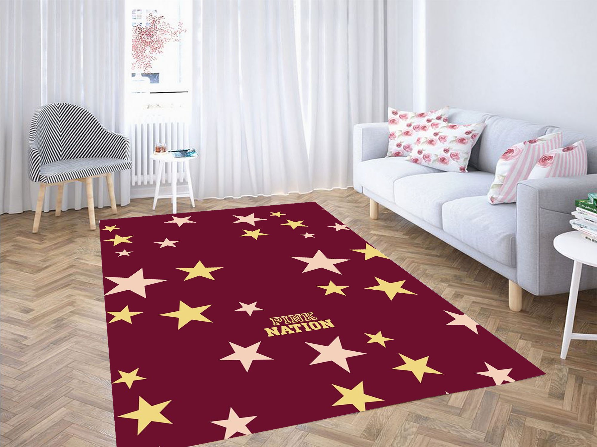 A Lot Of Star Pink Nation Carpet Rectangle Rug