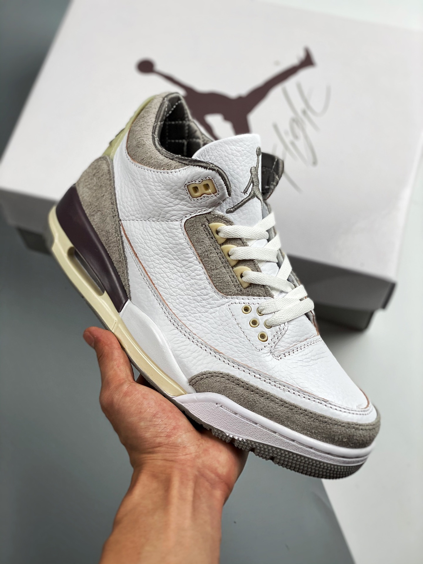 A Ma Maniere x Air Jordan 3 White/Medium Grey-Violet Ore For Sale