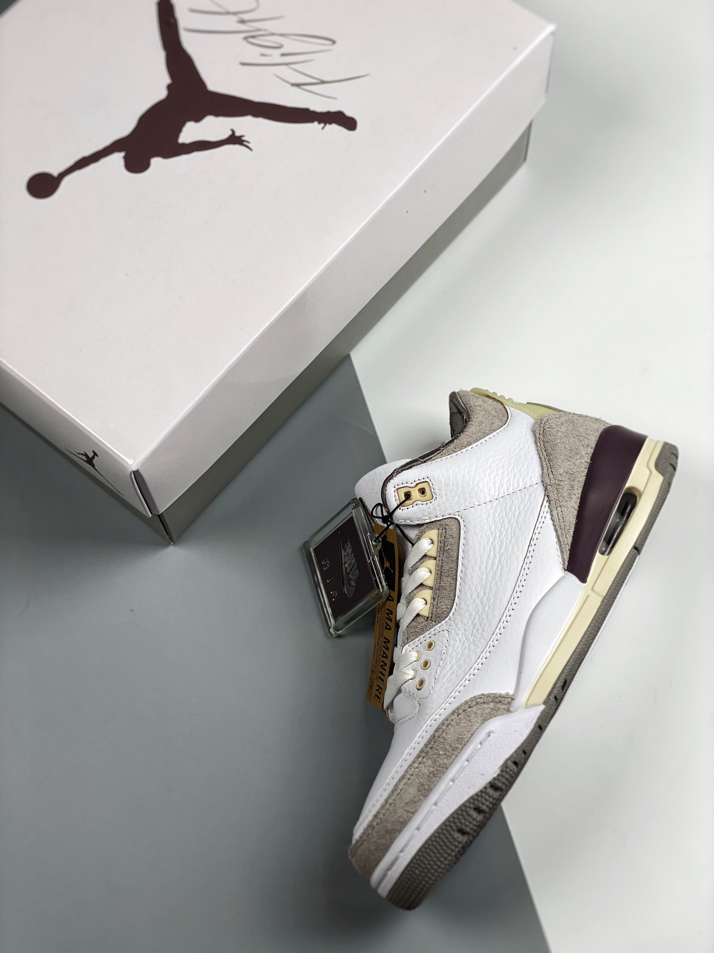 A Ma Maniere x Air Jordan 3 White/Medium Grey-Violet Ore For Sale
