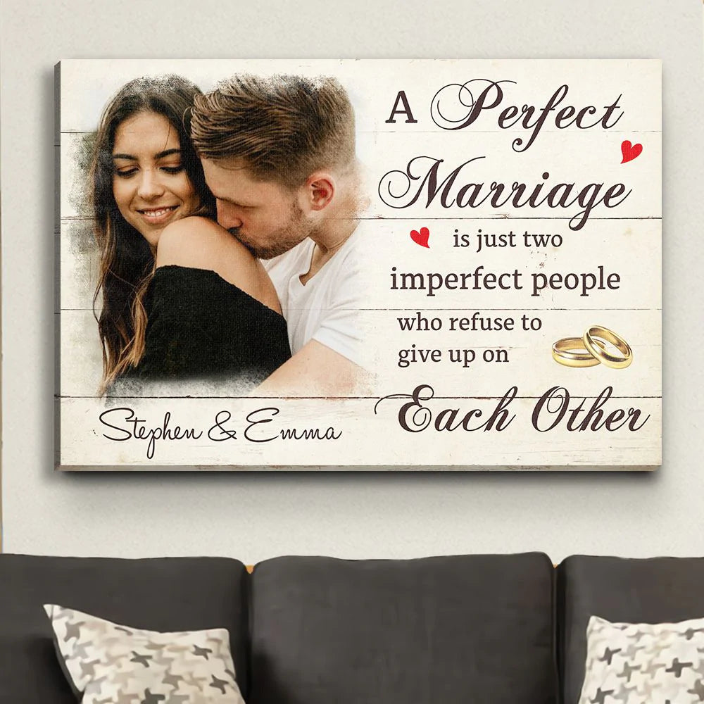 A Perfect Marriage – Personalized Custom Canvas Print