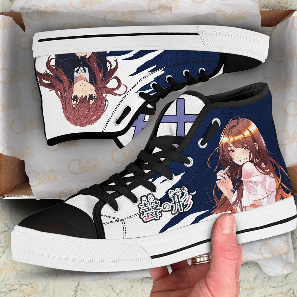 A Silent Voice Shouko Nishimiya High Top Shoes Custom Anime Sneakers