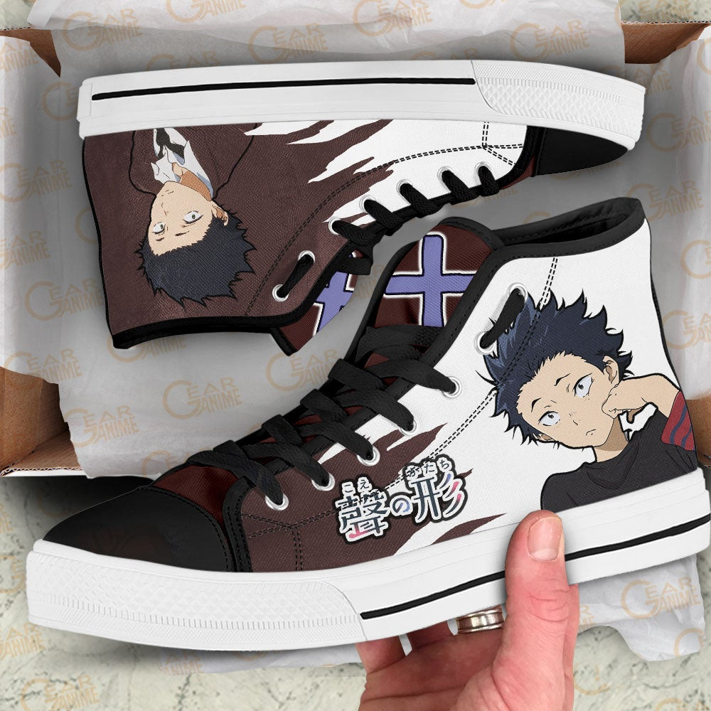 A Silent Voice Shouya Ishida High Top Shoes Custom Anime Sneakers