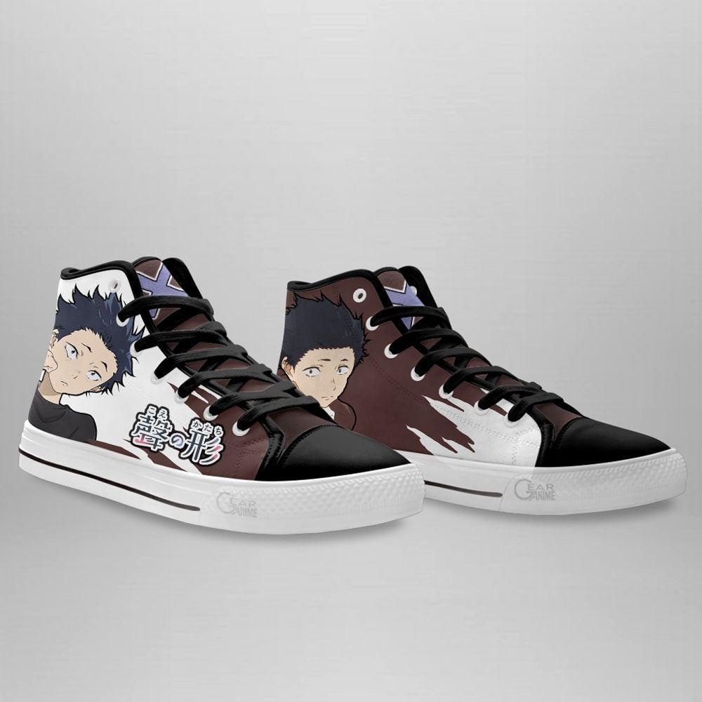 A Silent Voice Shouya Ishida High Top Shoes Custom Anime Sneakers
