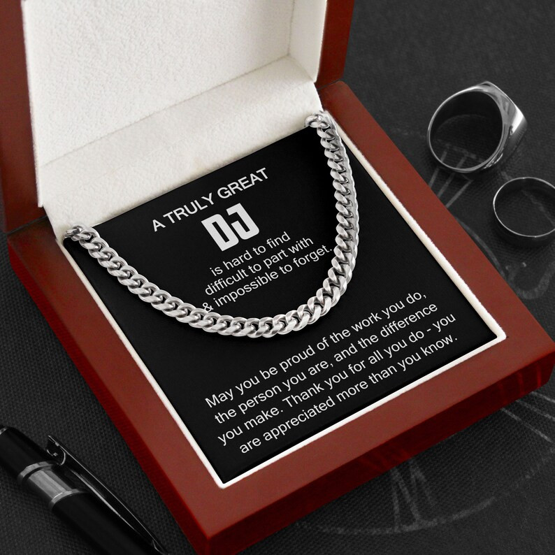 A Truly Great DJ Necklace, To a Talented DJ Gift for DJ, Appreciation Gift for Dj, Disc Jockey, Music Lover, Gift For National DJ Day