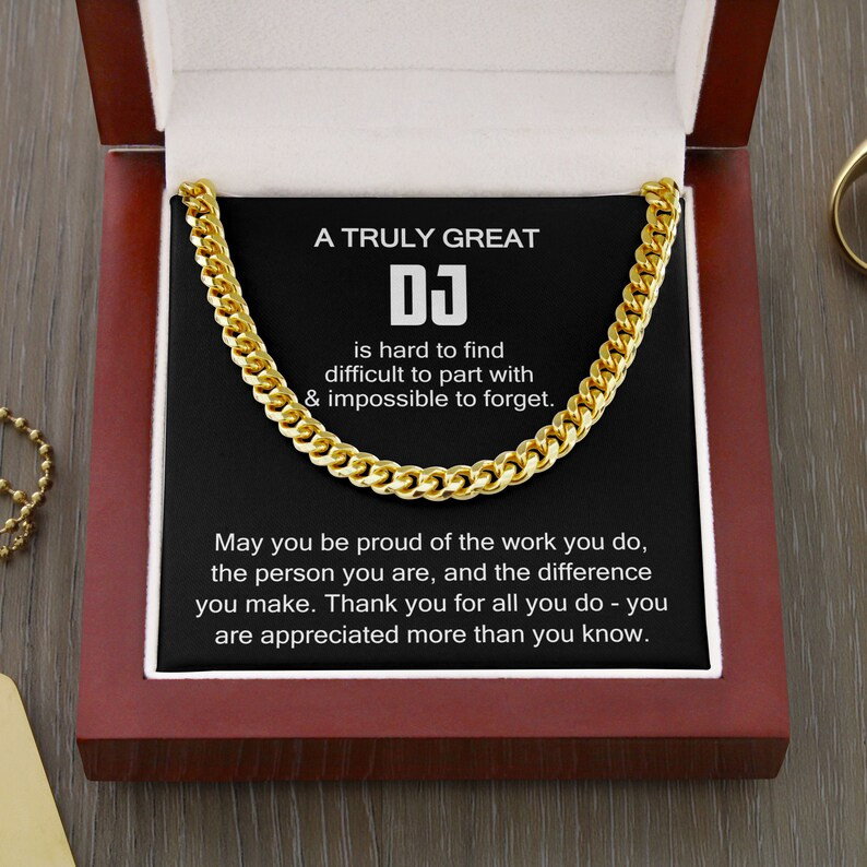 A Truly Great DJ Necklace, To a Talented DJ Gift for DJ, Appreciation Gift for Dj, Disc Jockey, Music Lover, Gift For National DJ Day