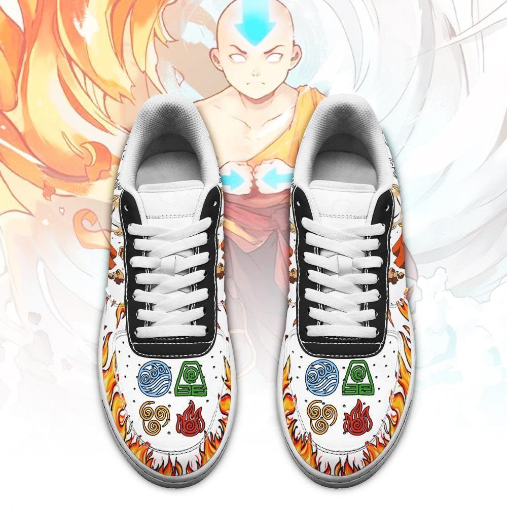 Aang Avatar Airbender Sneakers Four Nation Tribes Avatar Anime Shoes