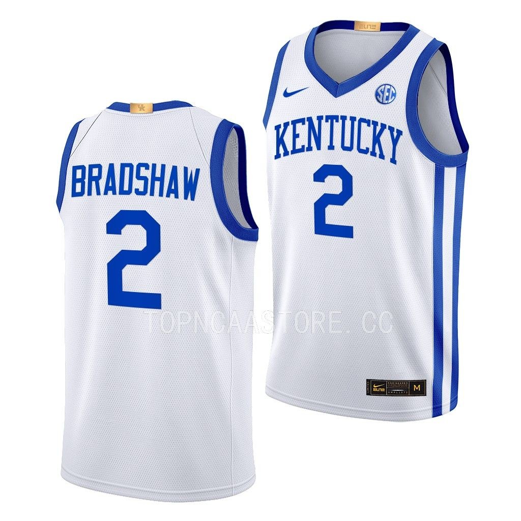 Aaron Bradshaw Kentucky Wildcats #2 White Home Jersey 2023 Classc
