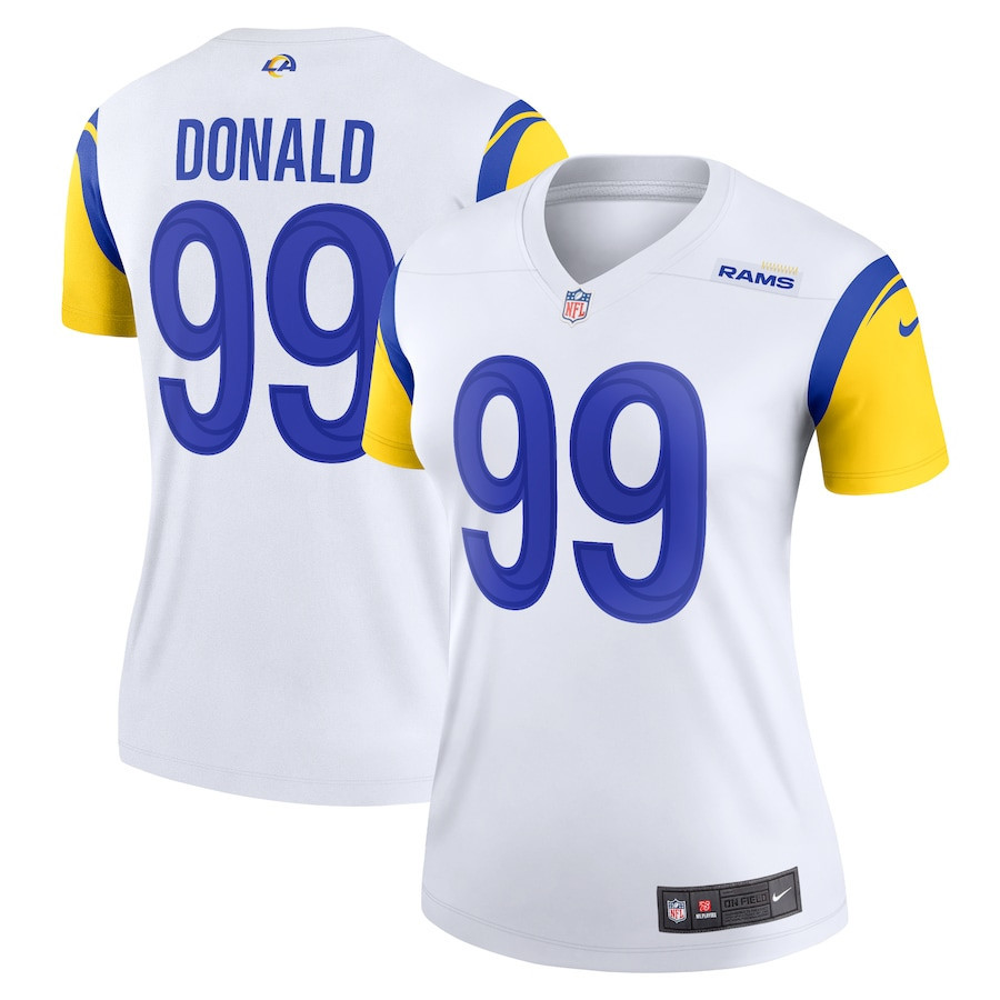 Aaron Donald 99 Los Angeles Rams Women’s Legend Stitched Jersey – White