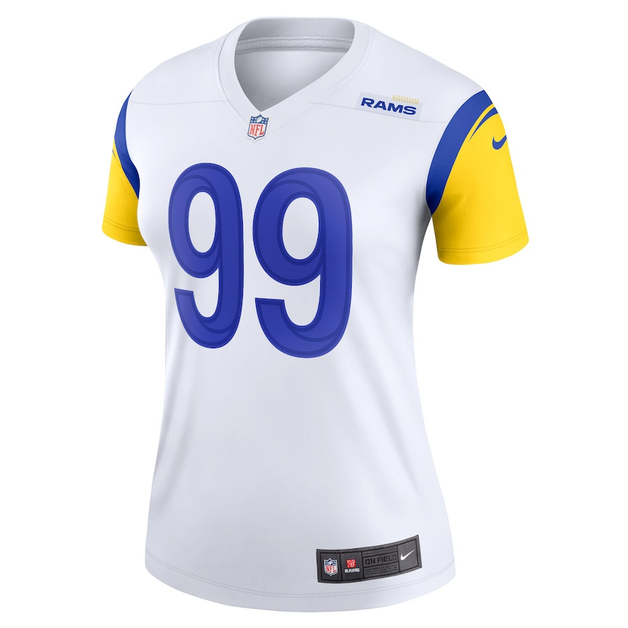 Aaron Donald 99 Los Angeles Rams Women’s Legend Stitched Jersey – White