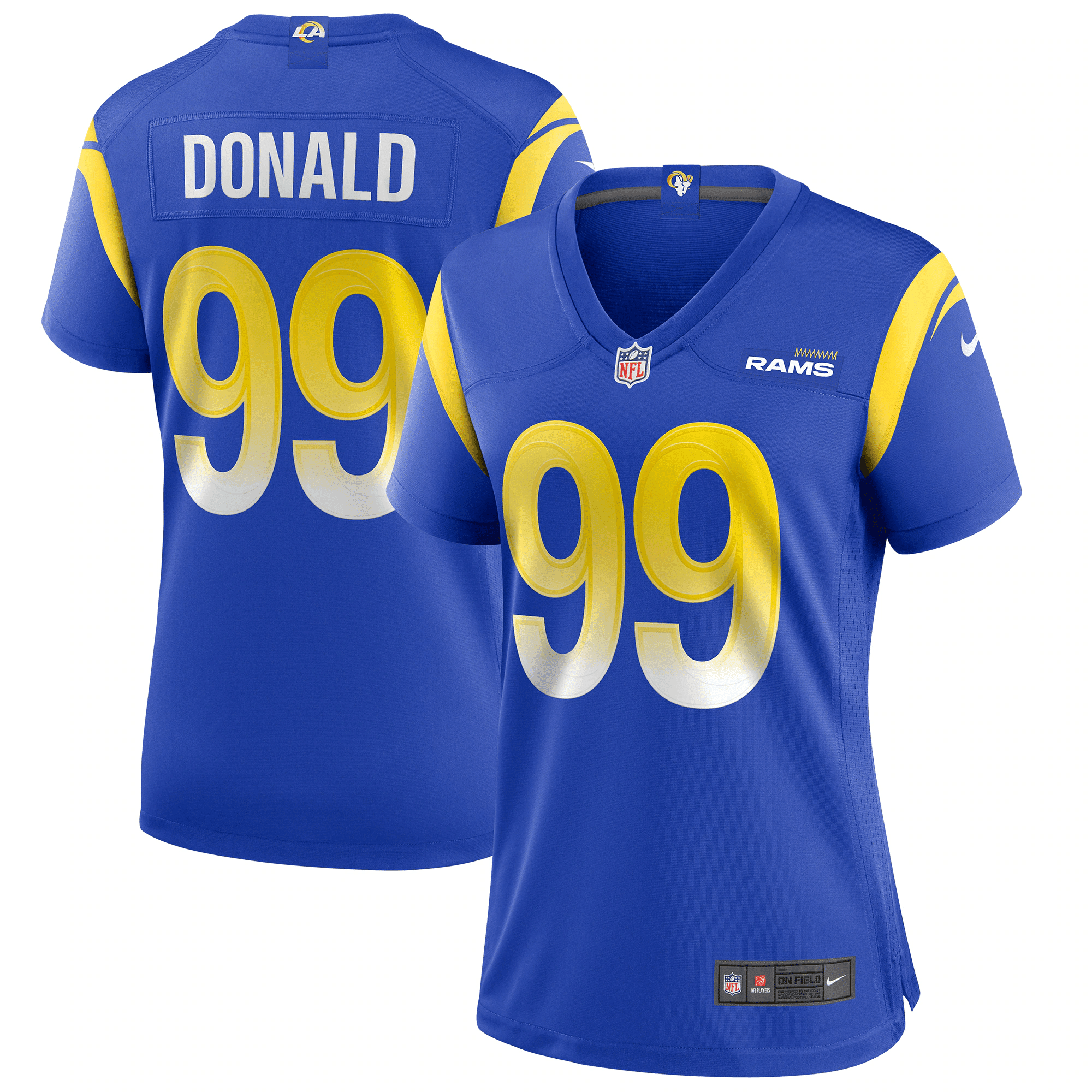 Aaron Donald Los Angeles Rams Women’s Alternate Game Stitched Jersey – White Stitched Jersey