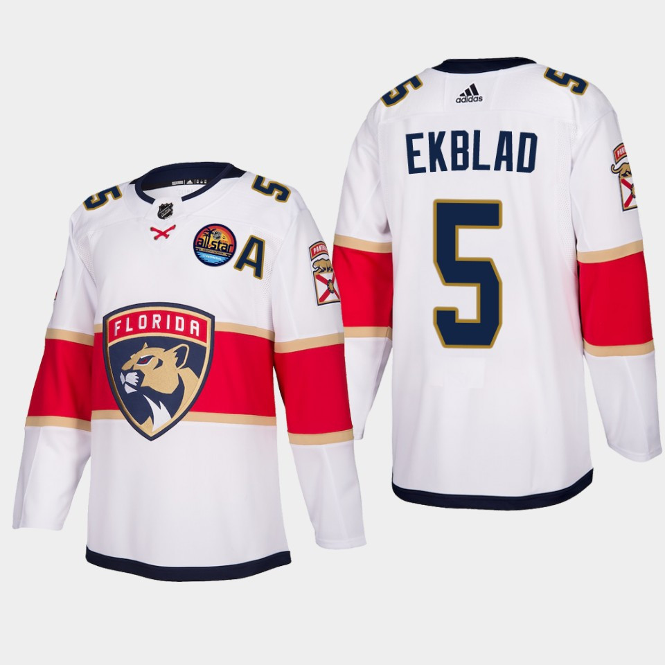 Aaron Ekblad 5 Florida Panthers 2023 All-Star Game Stitched Jersey White Equipment