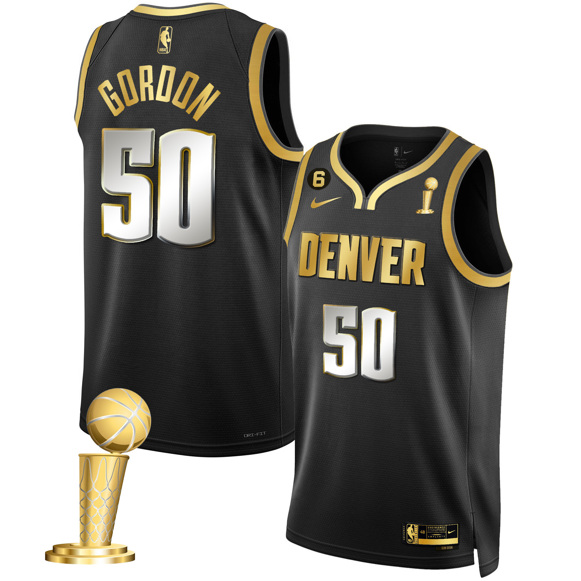 Aaron Gordon Men's Denver Nuggets 2023 Champions Collection Black Limited Jersey - All Stitched