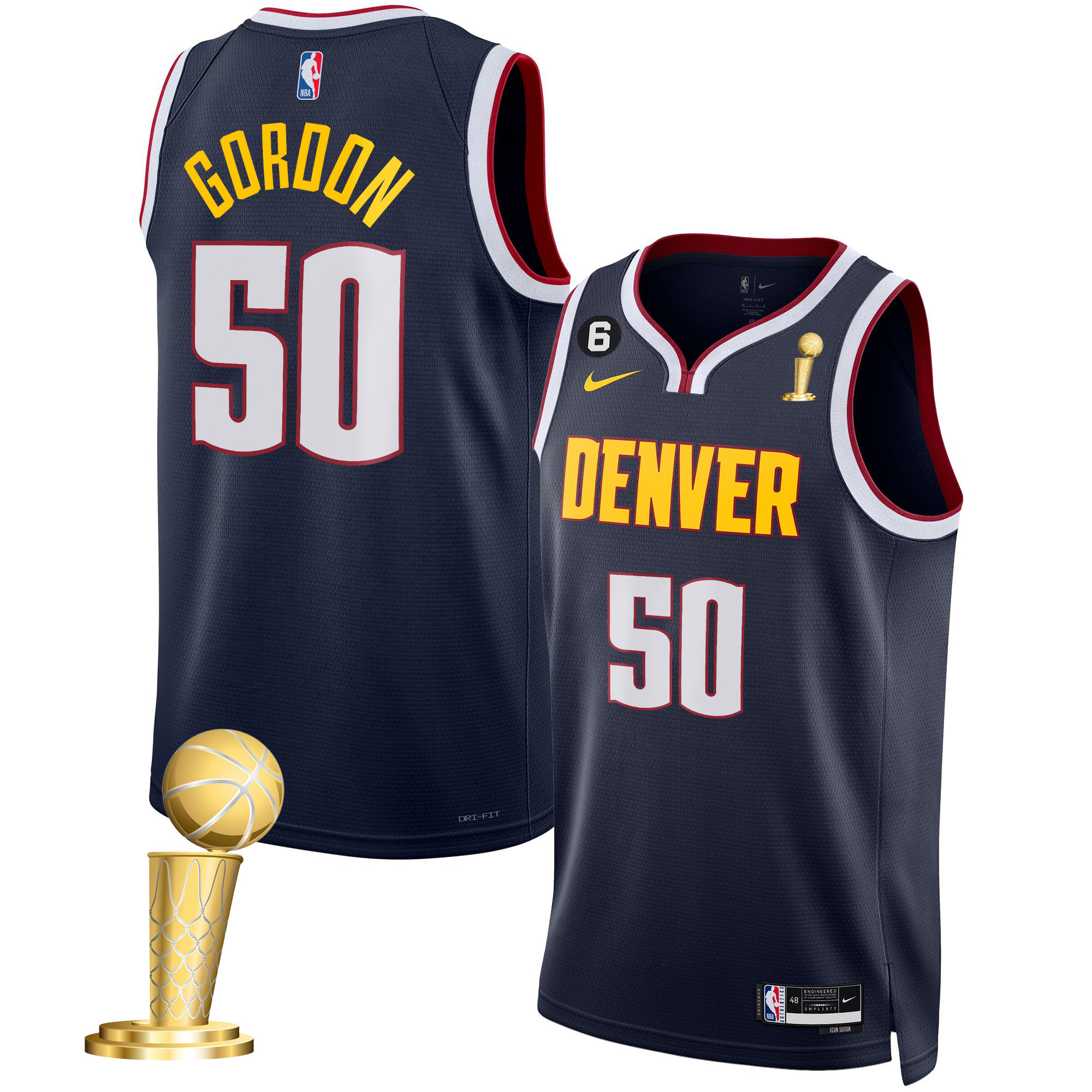 Aaron Gordon Men's Denver Nuggets 2023 Champions Collection Icon Jersey - All Stitched