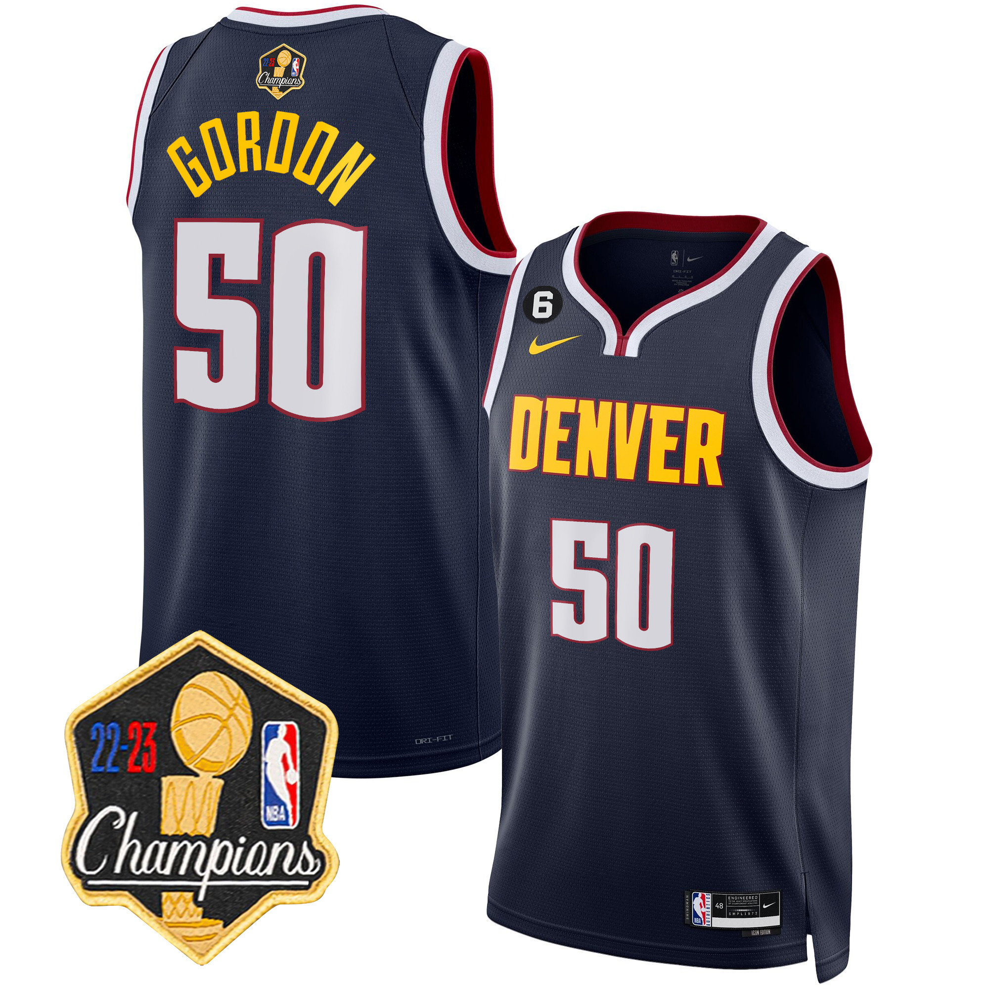 Aaron Gordon Men's Denver Nuggets 2023 Champions Limited Patch Icon Jersey - All Stitched