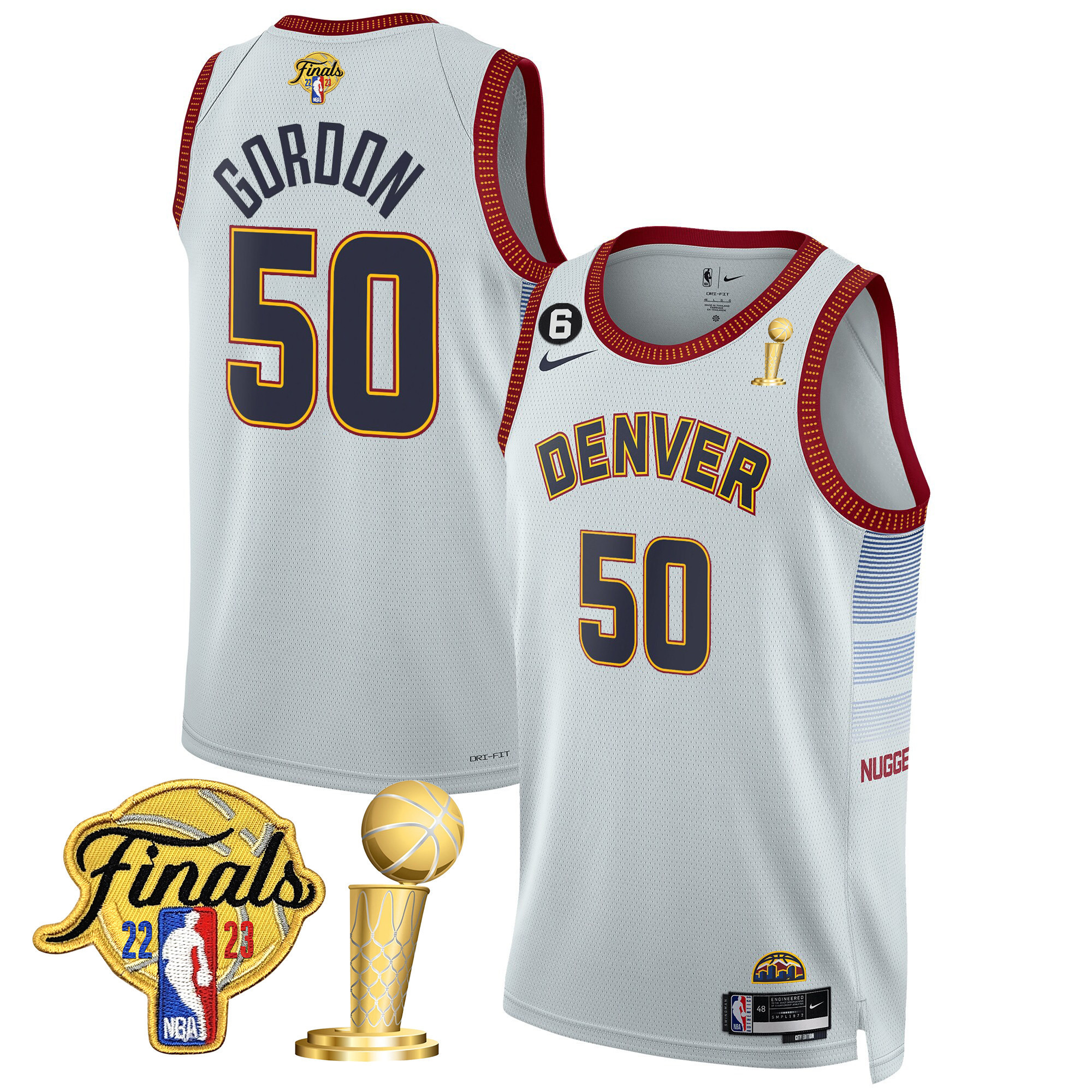 Aaron Gordon Men's Denver Nuggets 2023 Finals & Champions Patch City Jersey - All Stitched