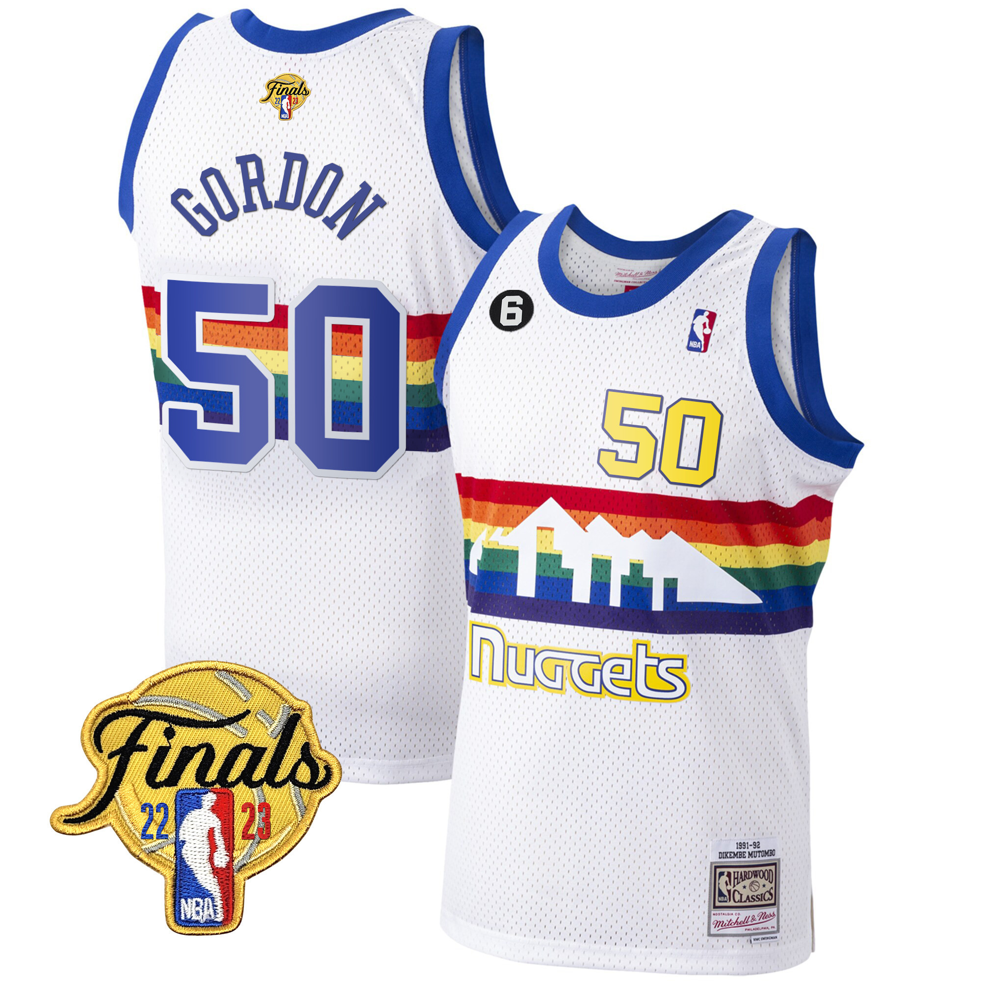 Aaron Gordon Men's Denver Nuggets 2023 Finals Classic White Classic Jersey - All Stitched