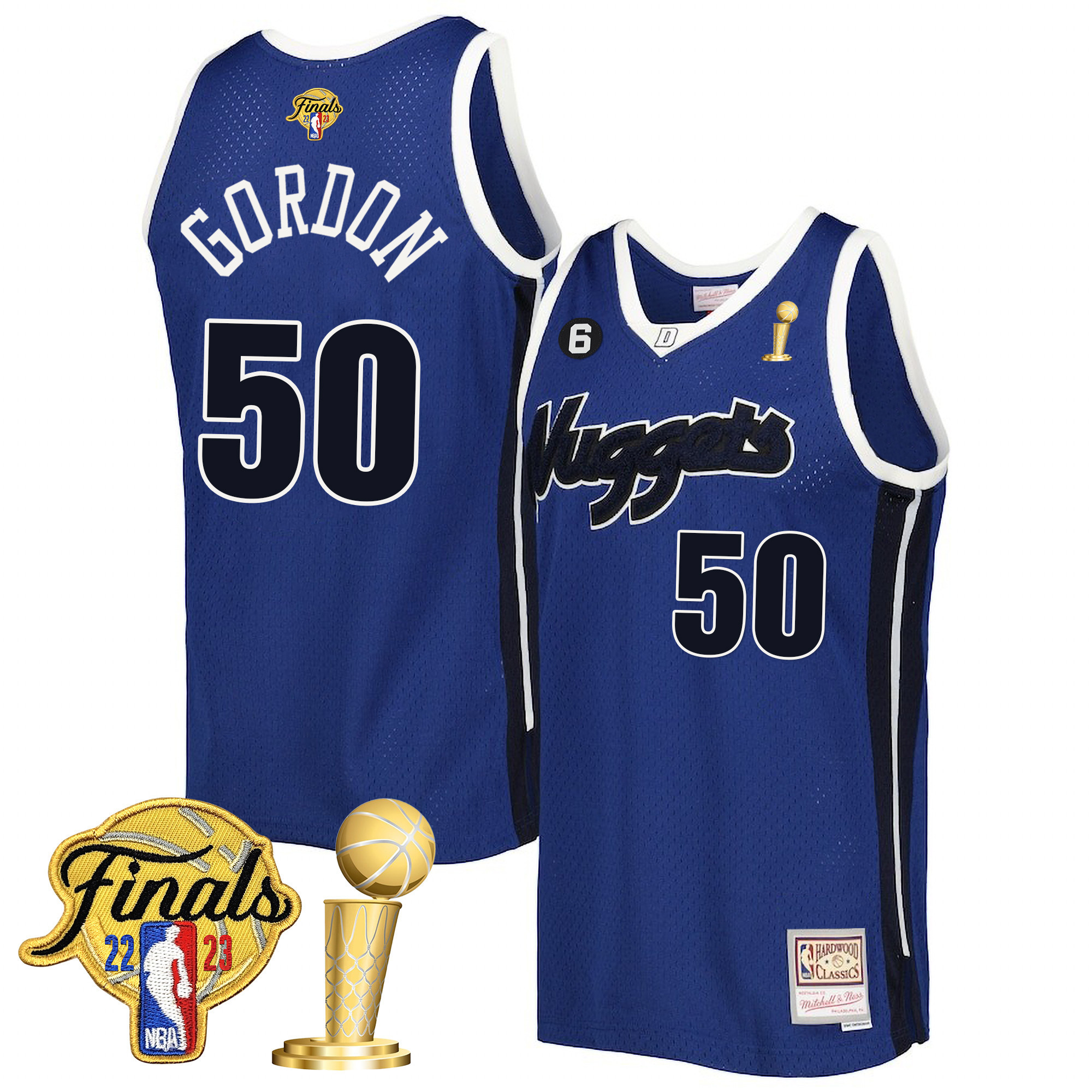 Aaron Gordon Men's Denver Nuggets 2023 Finals Patch & Champions Collection V2 Swingman Jersey - All Stitched