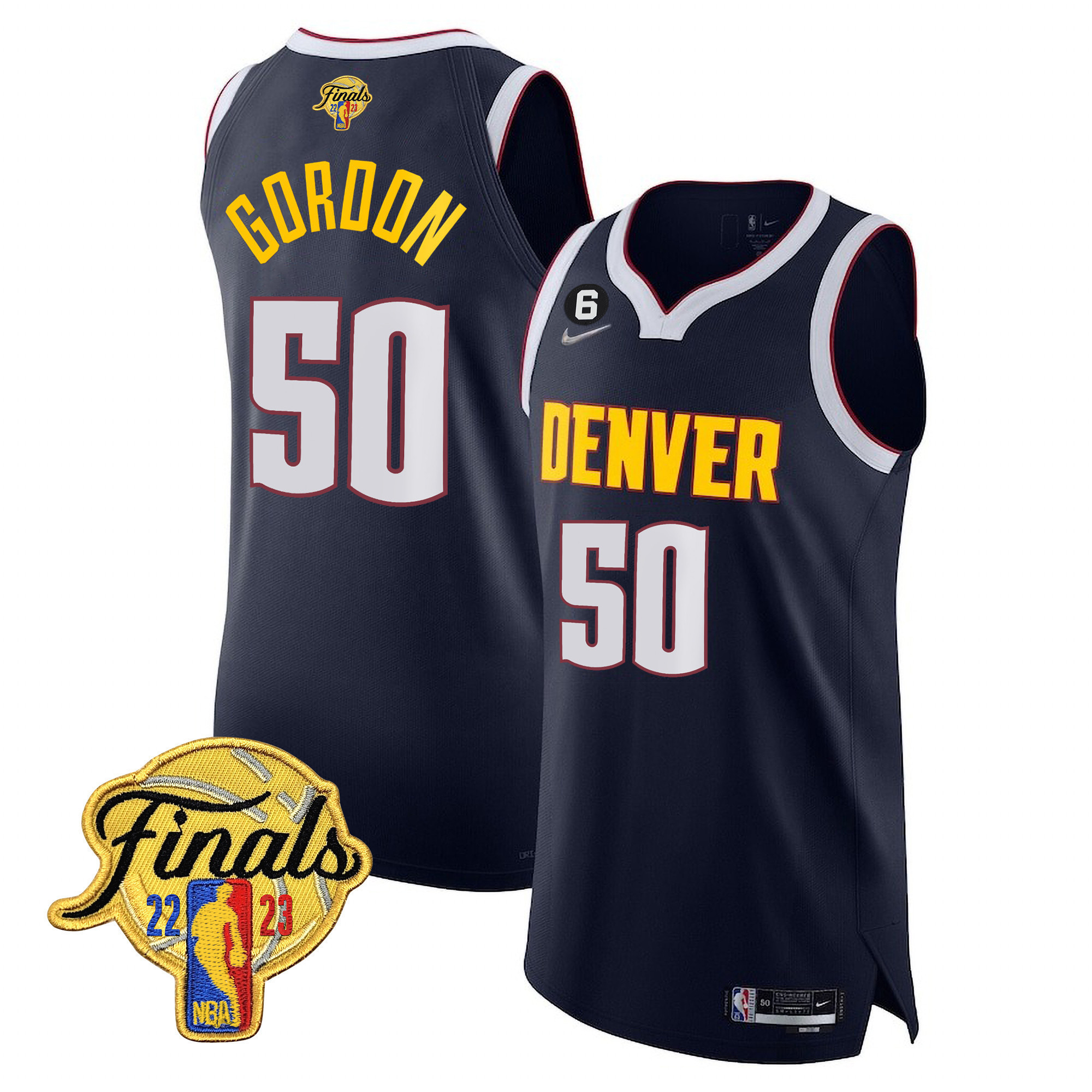 Aaron Gordon Men's Denver Nuggets 2023 Finals Patch Collection V2 Diamond Jersey - All Stitched
