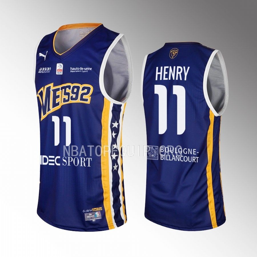 Aaron Henry Metropolitans 92 #11 Navy Jersey 2022-23 Away