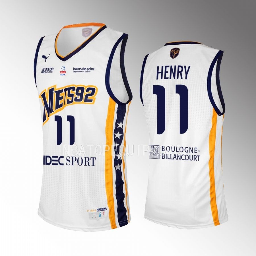 Aaron Henry Metropolitans 92 #11 White Jersey 2022-23 Home