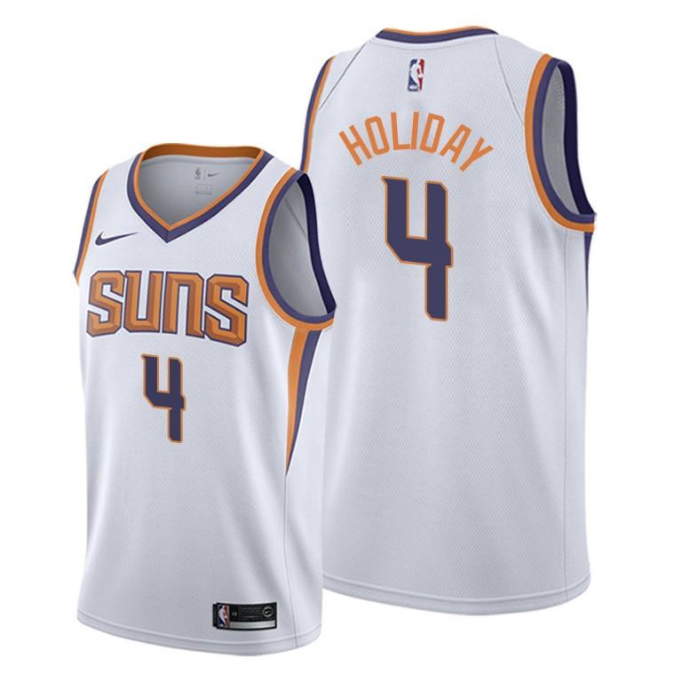 Aaron Holiday 4 Phoenix Suns Association Edition White Stitched Jersey 2022 Trade – Men Stitched Jersey