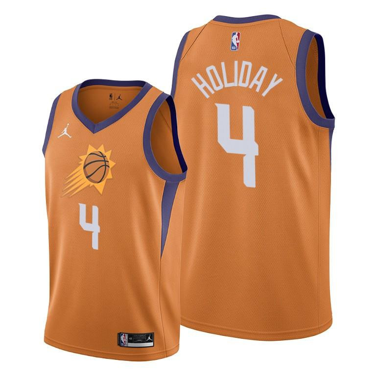 Aaron Holiday 4 Phoenix Suns Statement Edition Orange Stitched Jersey 2022 Trade Stitched Jersey
