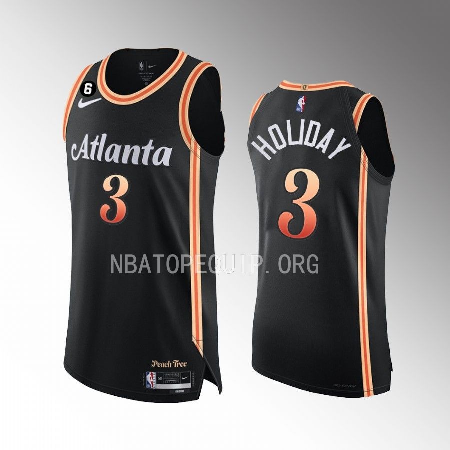 Aaron Holiday Atlanta Hawks 2022-23 City Edition #3 Jersey Black