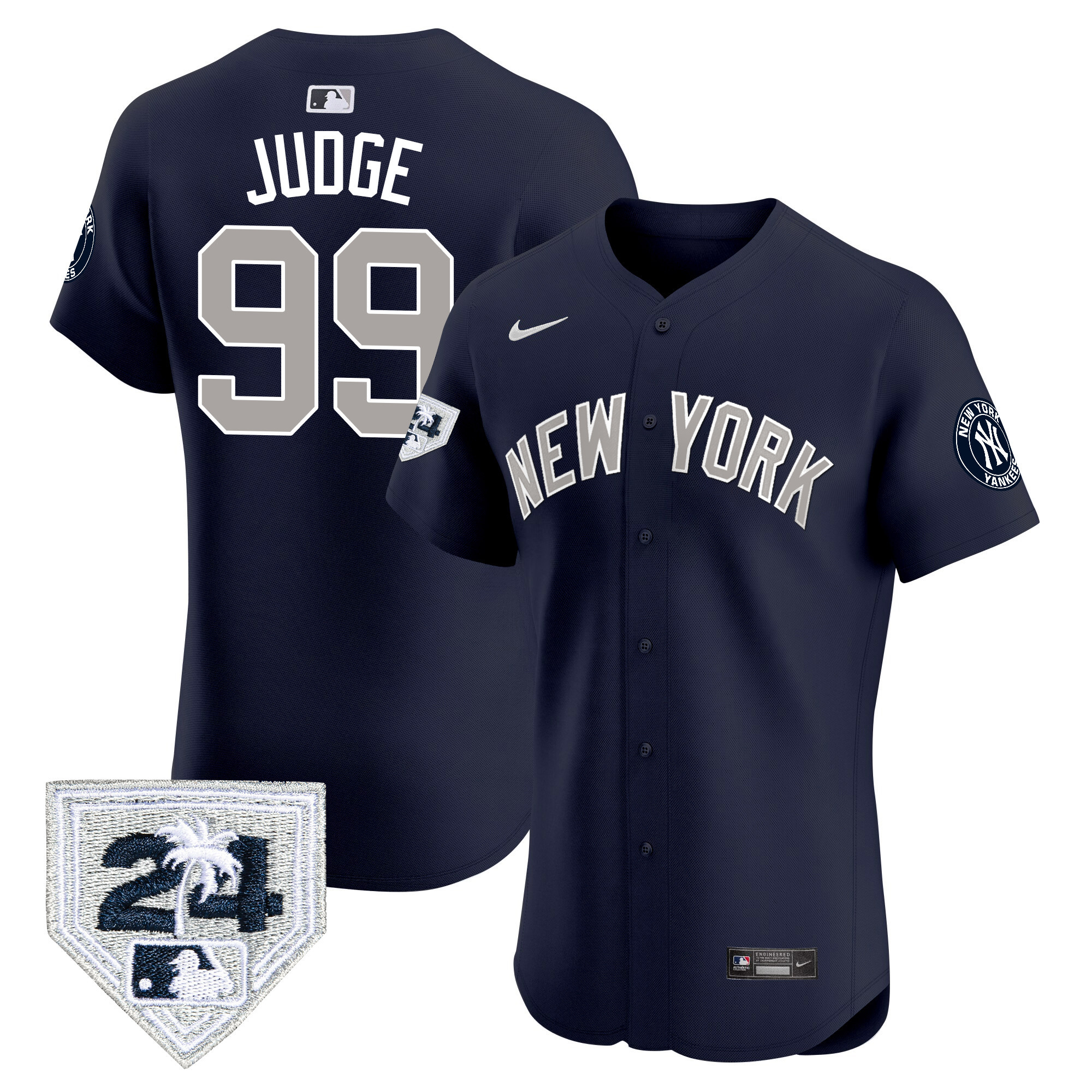 Aaron Judge Men's New York Yankees 2024 Spring Training Patch Vapor Premier Elite V2 Alternate Jersey - All Stitched