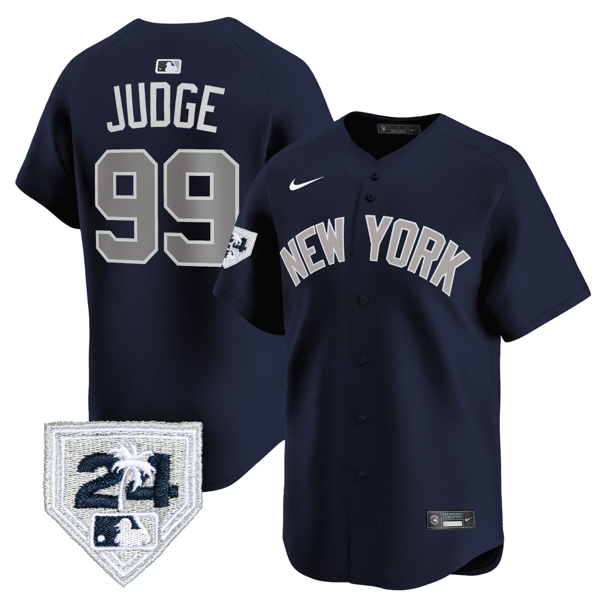 Aaron Judge Men's New York Yankees 2024 Spring Training Patch Vapor Premier Limited Alternate Jersey - All Stitched
